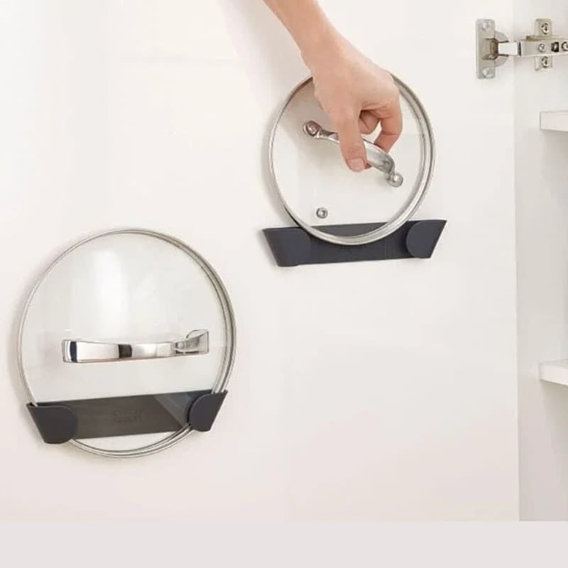 Kit Suporte Tampa Panela 4un Adesivo Cozinha Sem Furo!  Organizador Armário Premium Envio Rápido