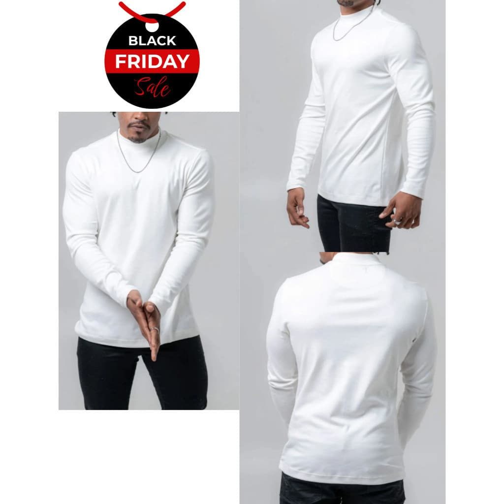 Blusa Masculina Cacharrel Gola Alta Manga Longa Suéter Básico Social Elegante Inverno Outono 2025 Moda Premium