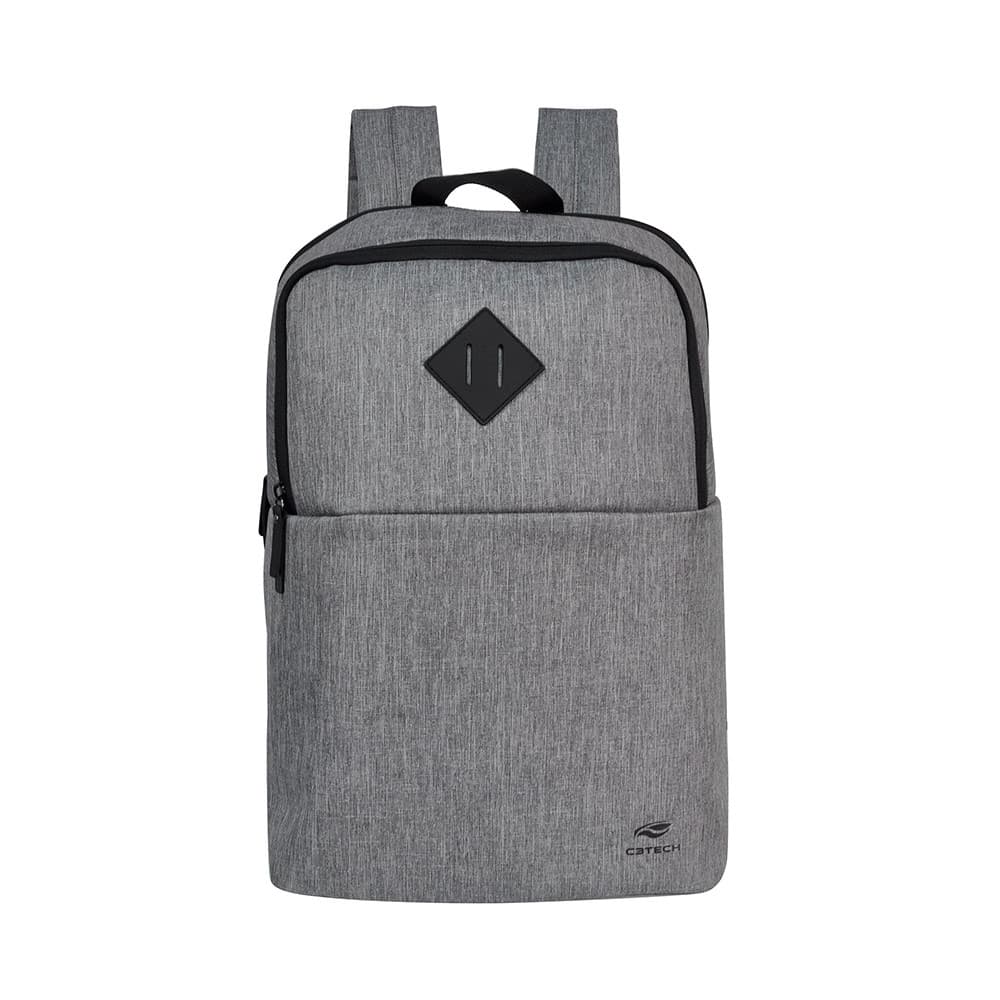 Mochila Para Notebook 15,6", Cinza, C3Tech - MC-40GY