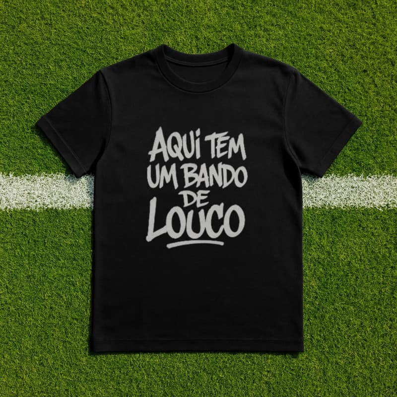 Camiseta Blusa Bando de Louco Torcedor Corinthians Camisa Time 100% Algodão Conforto Qualidade