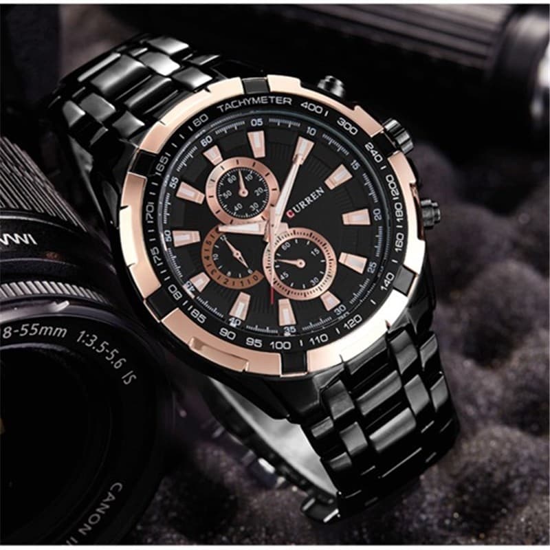 Relógio Masculino À Prova D‘Água Curren 8023XS | Relógio de Quartzo Elegante para Estilo Casual