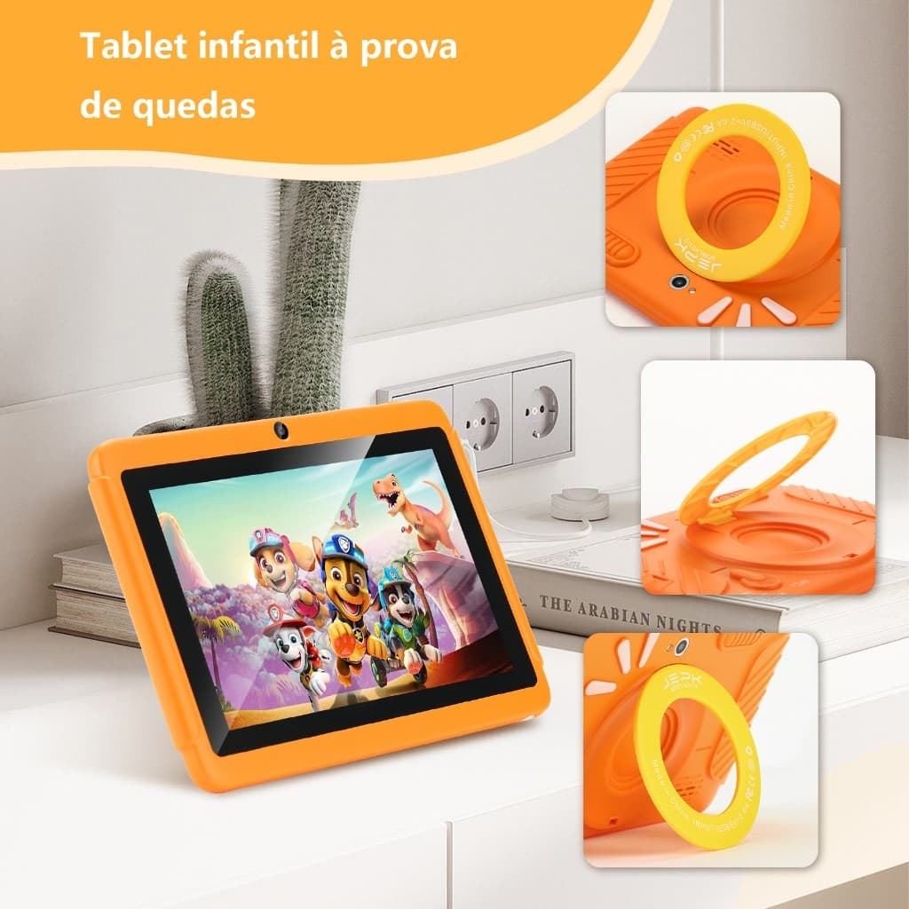 Tablet infantil de Android 13 alta qualidade 4GB+128GB 3000mAh Placa plana comestojo de proteçäo