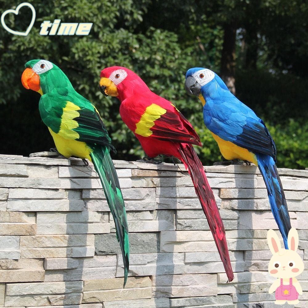 Modelo De Pássaro Artificial Tempo , Papagaio De Simulação De Espuma De 25cm/35cm/45cm/60cm , Adereços Fotográficos , De