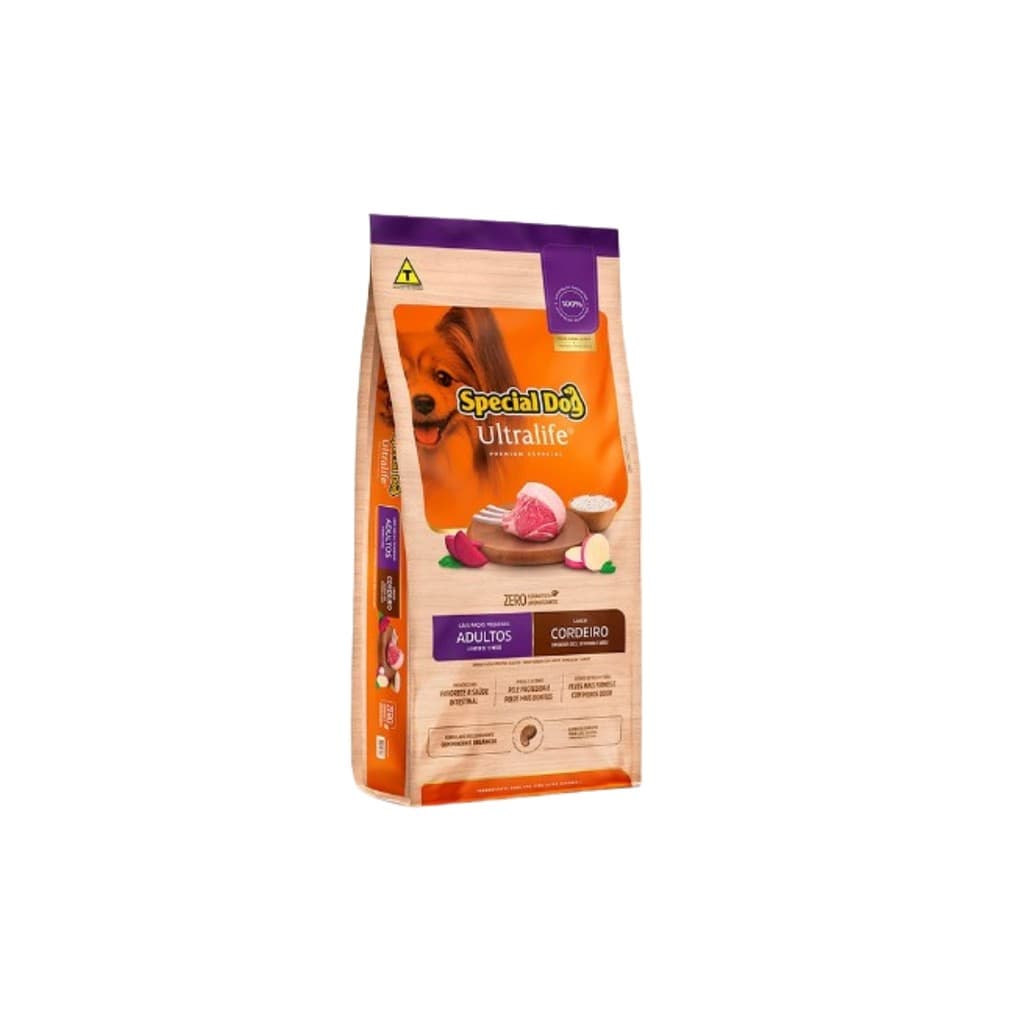 Ração Special Dog Ultralife Adultos Raças Pequenas Sabor Cordeiro 10,1kg