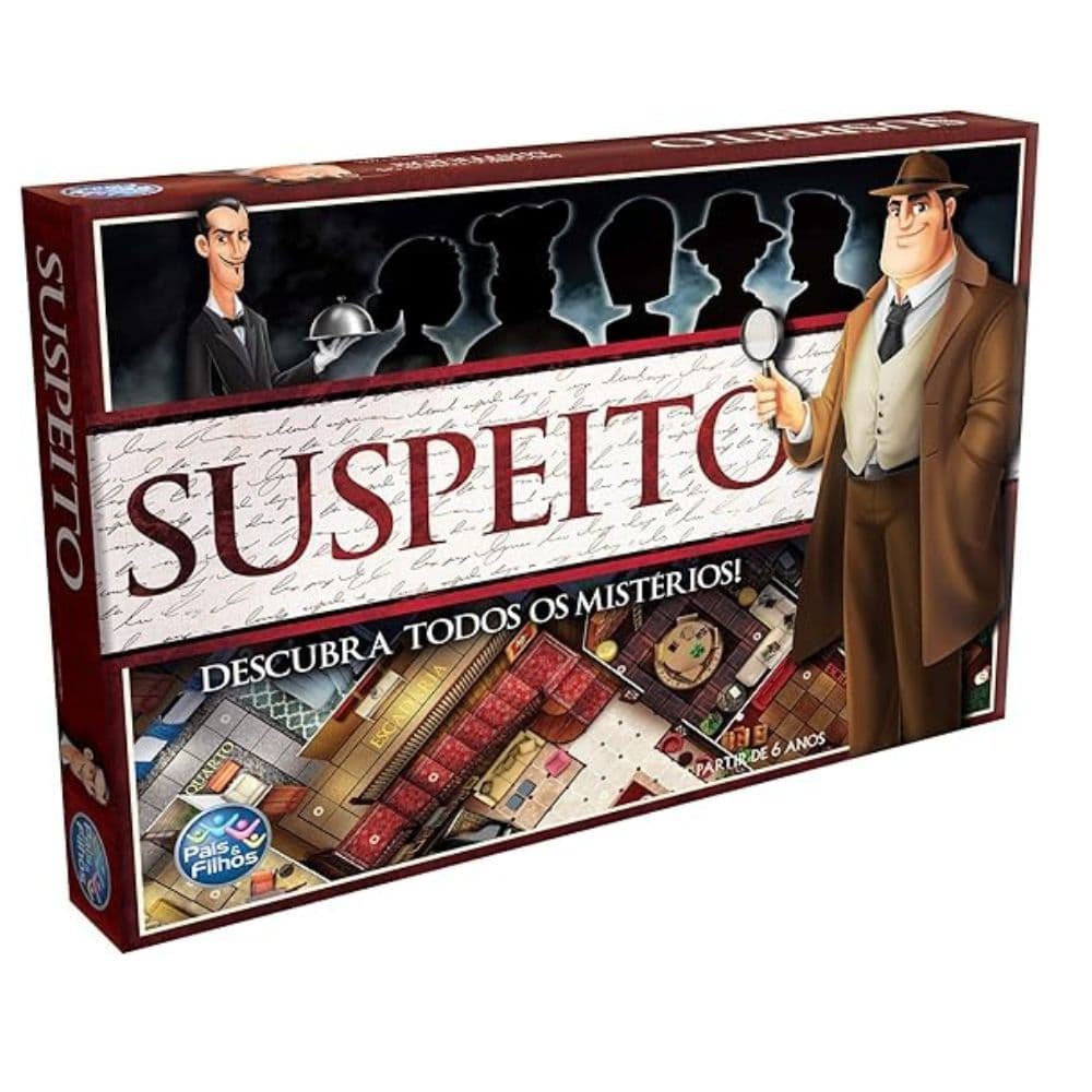 Jogo de Tabuleiro Suspeito Descubra os Mistérios Pais e Filhos