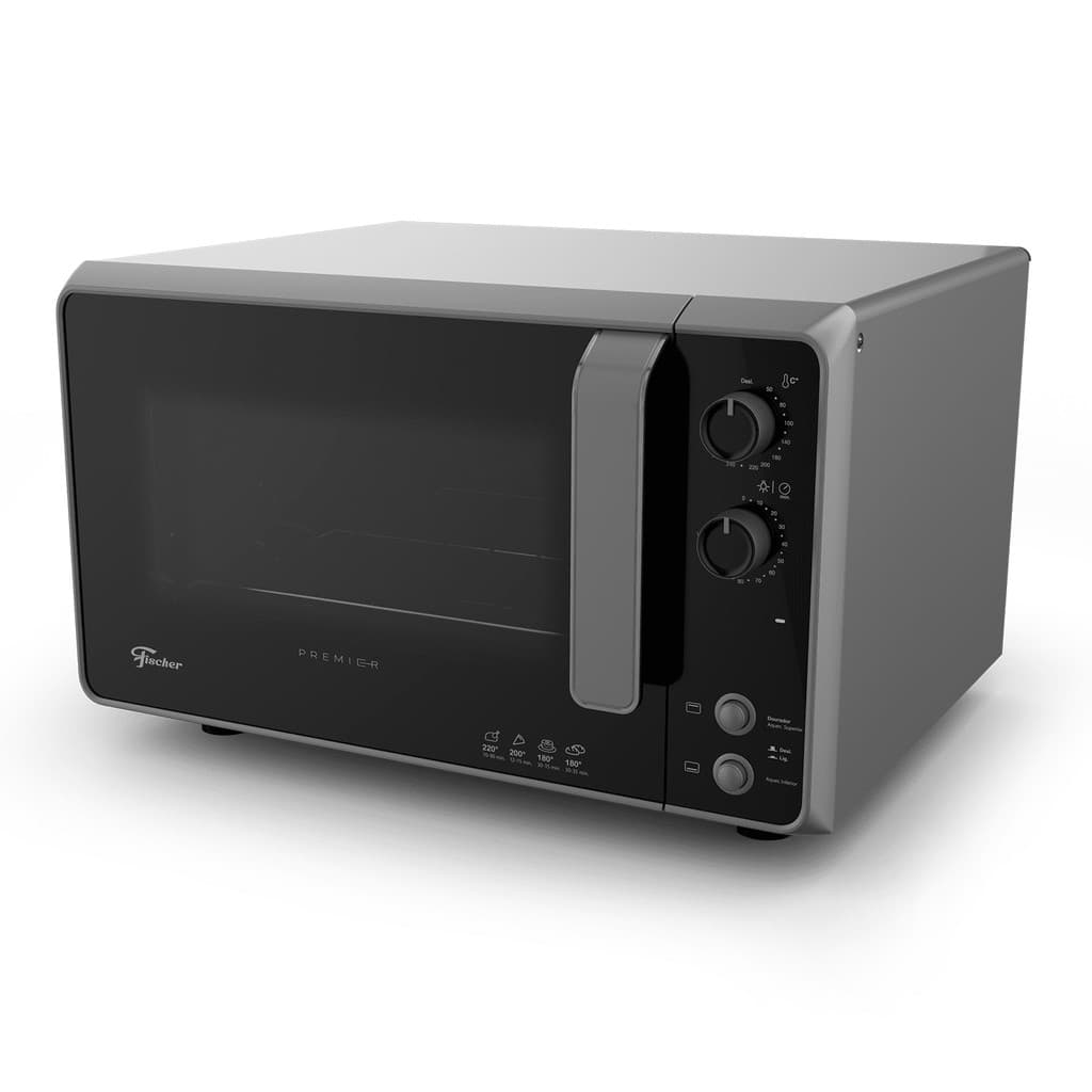 FORNO ELETRICO FISCHER PREMIER BANCADA 48L SILVER 127V
