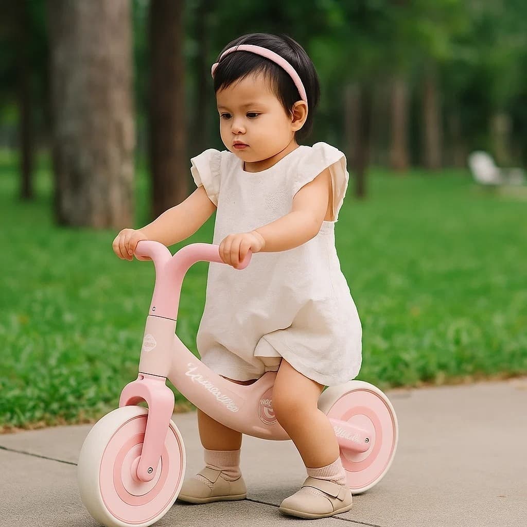 Bicicleta Presente Infantil Sem Pedal Rosa Bike Andador Passeio Aprender Andar Criança Brinquedo