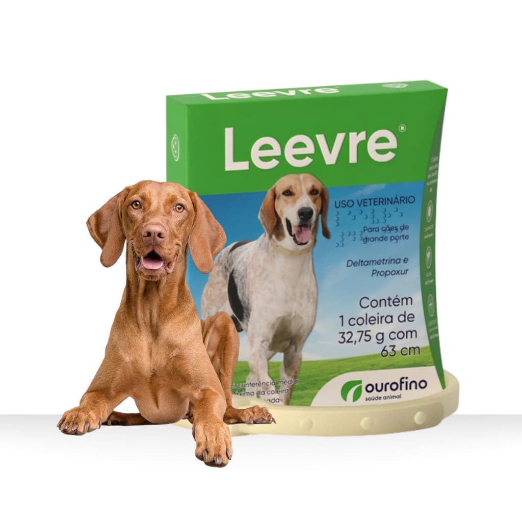 Coleira Anti Pulgas e Carrapatos para Cães Leevre G - 63cm