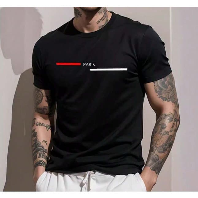Camiseta Masculina Listras Horizontais Lançamento Camiseta 100% Algodão Camisetão Solta PlusSize Camiseta - NB the Shirt