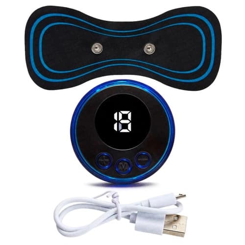 Massageador Cervical Elétrico Portátil Recarregável 19 Intensidades 8 Modos