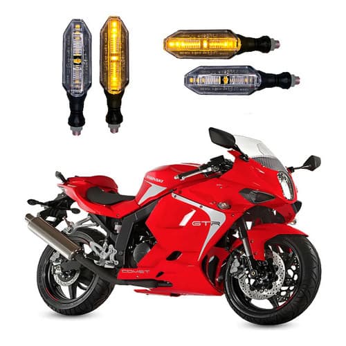 Kit 4 Setas Esportivas Kasinski Comet Gtr 250 2010 2011 2012 Preto
