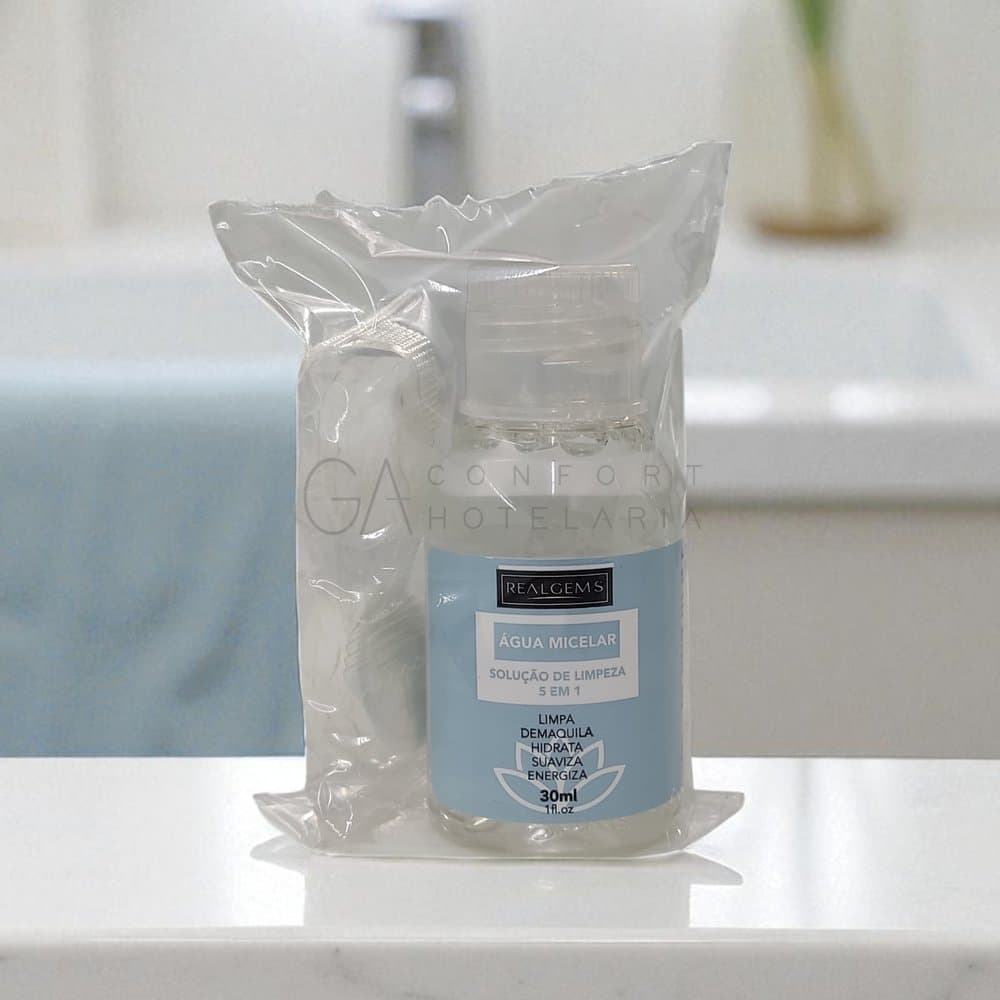 Kit Removedor de Maquiagem Unitário para Hotel - Agua Micelar – GA Confort - Realgems