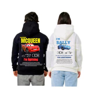 Conjunto com 2 Moletom Canguru Casal MCQUEEN  E SALLY Unissex Couple para envio imediato!