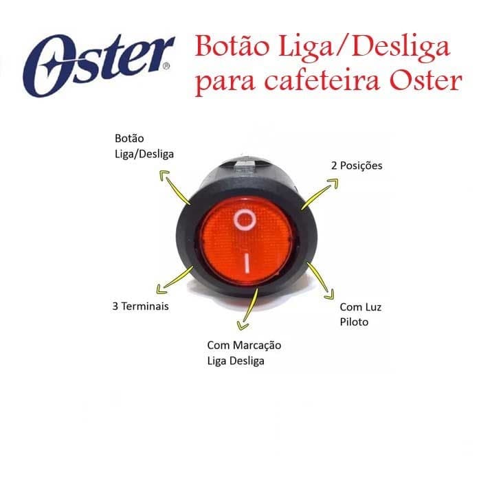 Botão Liga/desliga para Cafeteira Oster