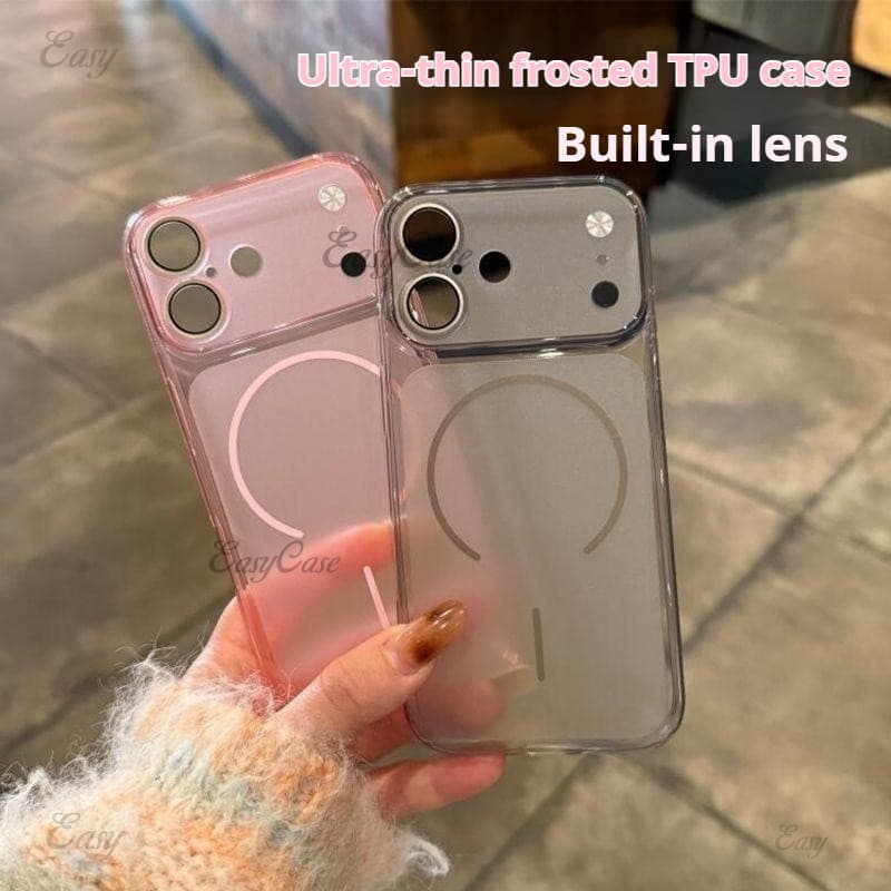 TPU Fosco Ultrafino Com Capa Macia De Proteção De Filme De Lente Integrada Para iPhone 17 16 15plus 14 13 12 Pro Max Tra