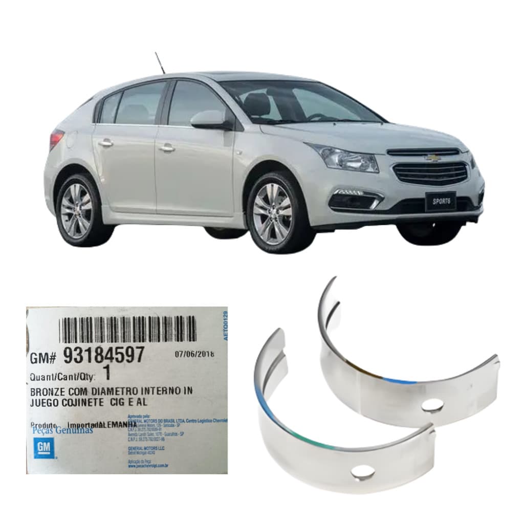 Mancal Virabrequim Cruze/Sonic/Tracker 12/16 GM Orig 93184597