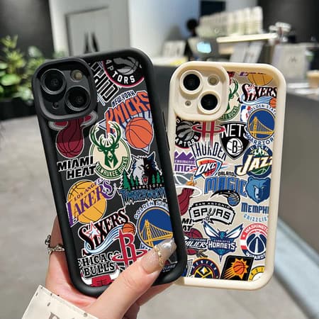 Capinha Capa Para iPhone XR 11 12 13 14 15 16 17 PRO MAX 14 15 16 PLUS Silicone À Prova de Choque Basketball