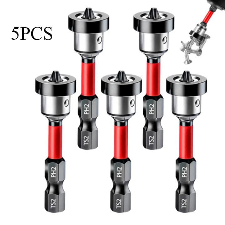 Kit Bits Ponteira Magnética 5PCS Philips Ph2 Dupla Imantada c/ Limitador