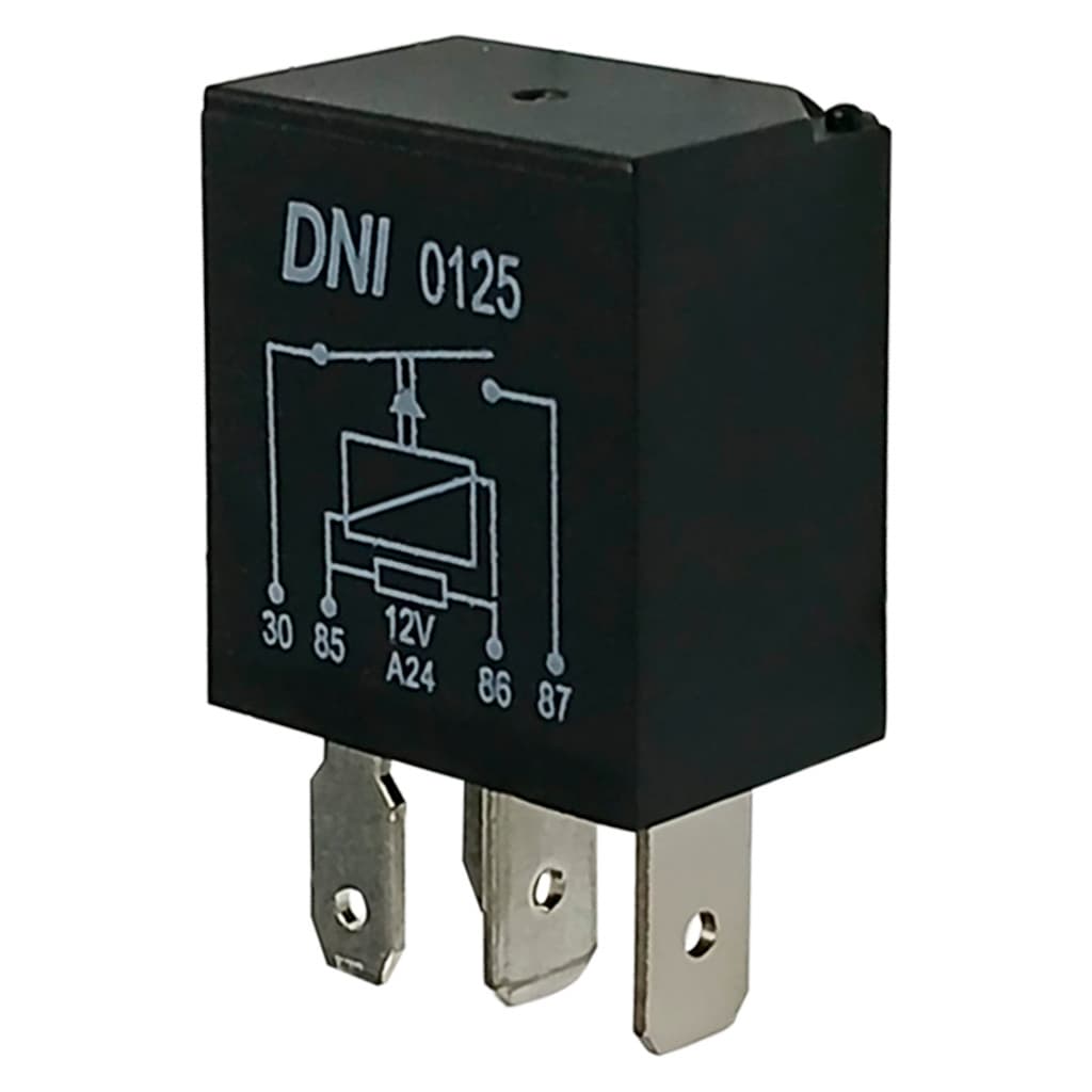 Mini Rele Auxiliar 12v 40a Com 4 Pinos 12v Com Resistor Dni0125