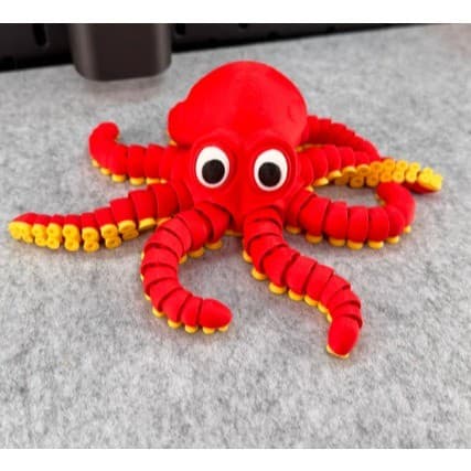 Polvo Articulado Fofo Bicolor com Corpo Flexível
