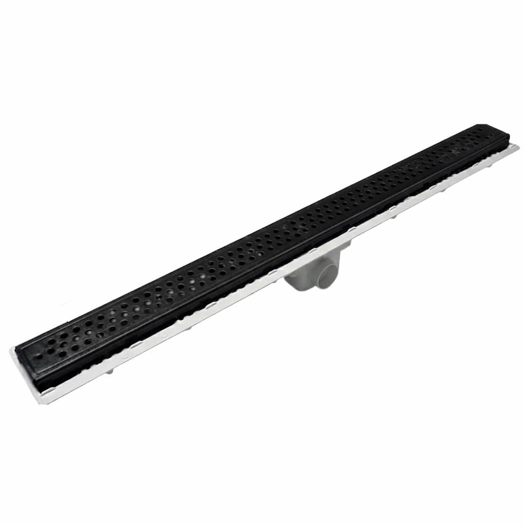 Ralo Linear Inox Preto 6x70cm Alta Vazão Anti Odor Box Banheiro Área Gourmet Externa