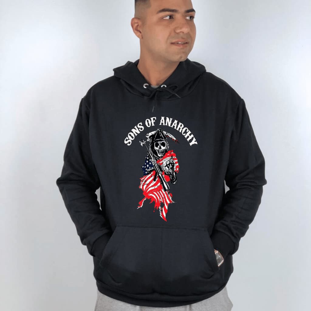 Moletom Moto Clube Sons Of Anarchy Masculino várias estampas blusa de frio masculina