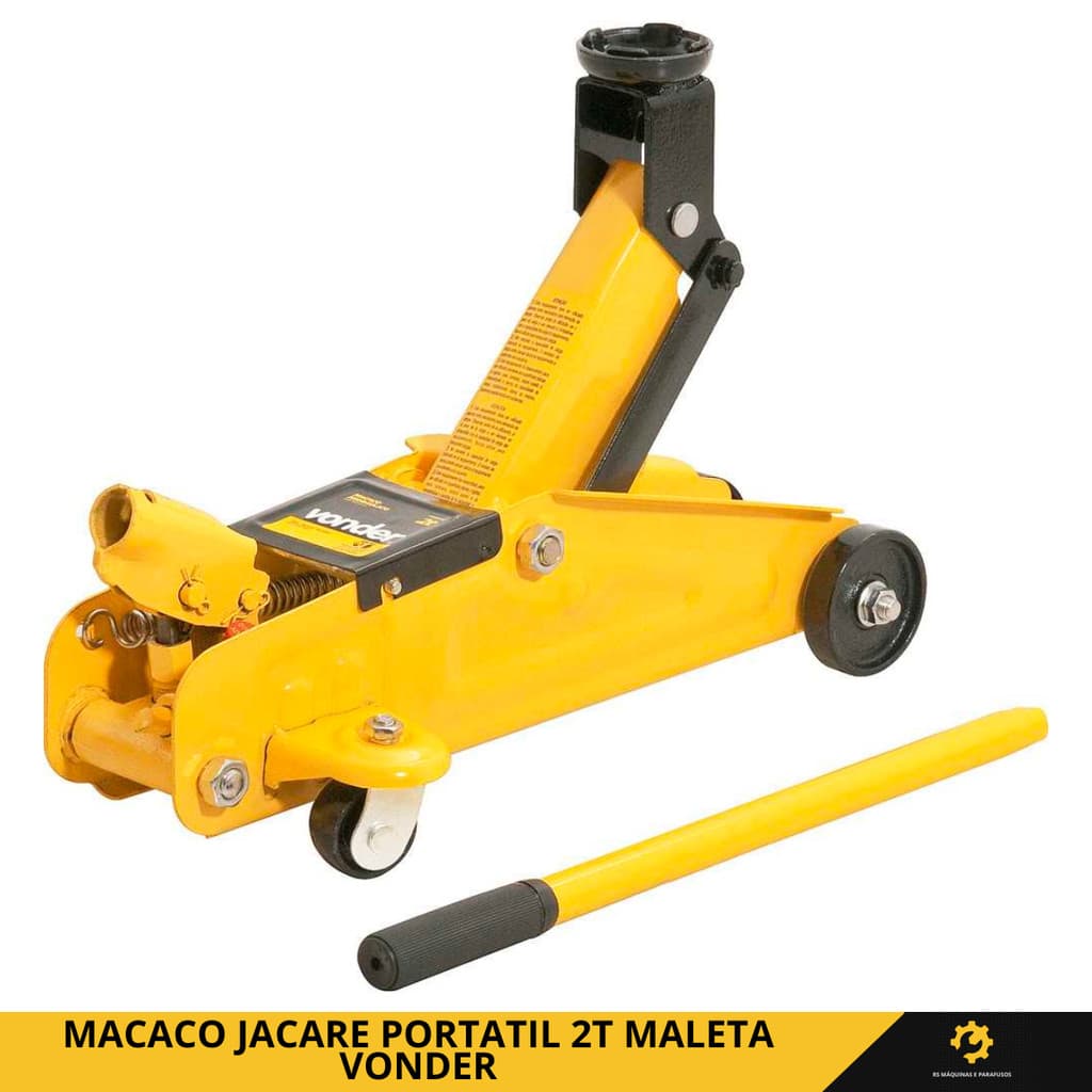 Macaco Hidráulico Jacaré 2 Toneladas Portátil Com Maleta Vonder Automotivo Profissional 2T