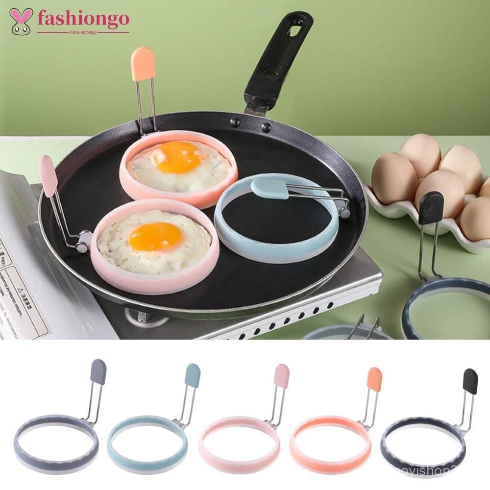 Molde De Ovo De Silicone Dobrável FASHIONGO , Resistente Ao Calor , Antiaderente , Seguro Anel Para Fogão De Ovos , À Pr