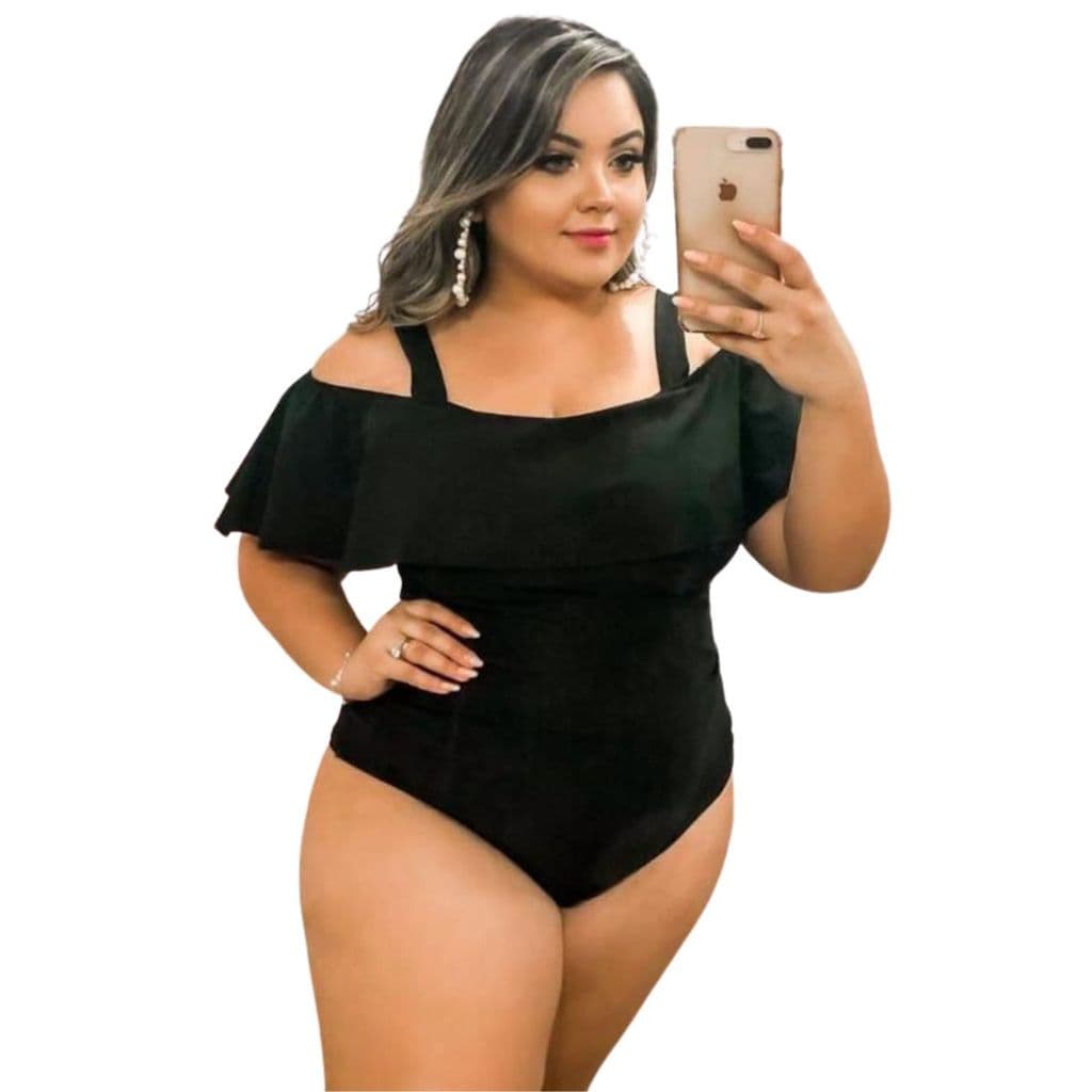 Body Ciganinha Maio Plus Size Babado Feminino Maiô