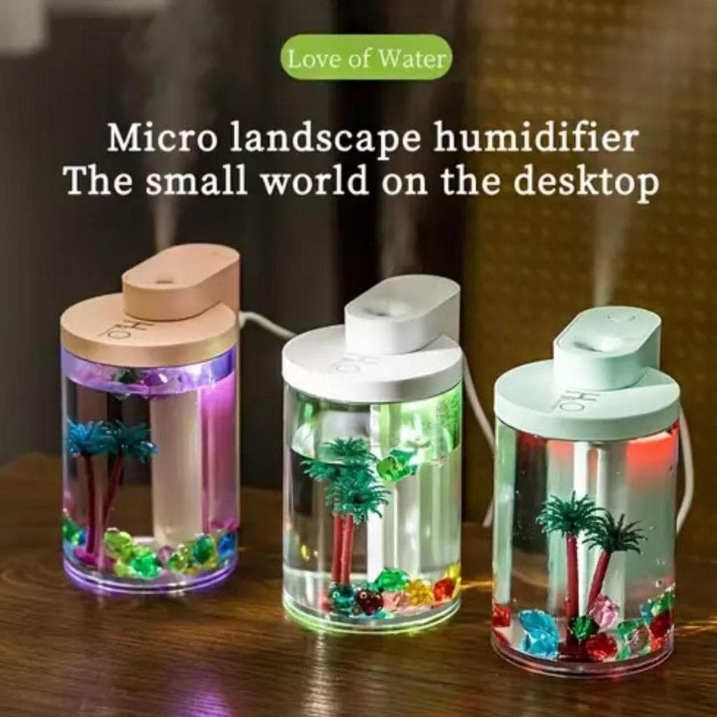 UMIDIFICADOR DE AR, FORMATO DE AQUARIO E PALMEIRAS LOVE FOR WATER 3 CORES HKX