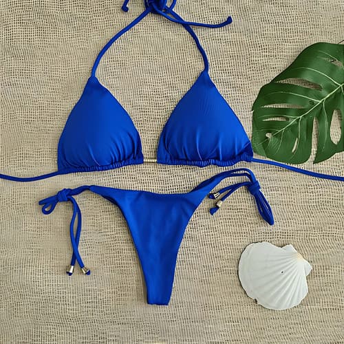 Kit 2 Biquíni Cortininha Amarração Com Bojo Removível Moda Praia