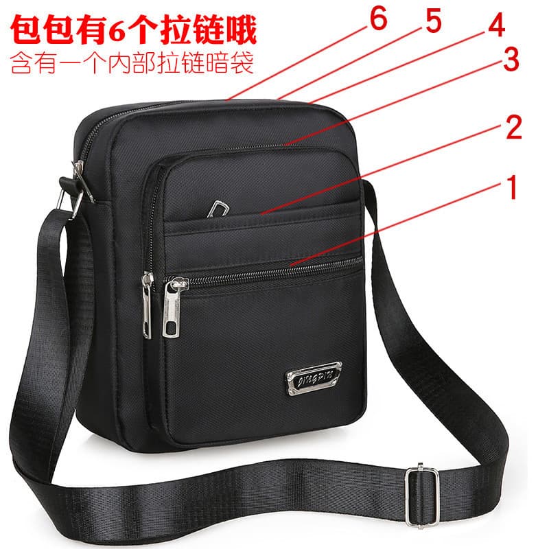 Bolsa masculina bolsa de ombro bolsa mensageiro masculina tecido Oxford mochila pequena para idosos de meia-idade bolsa