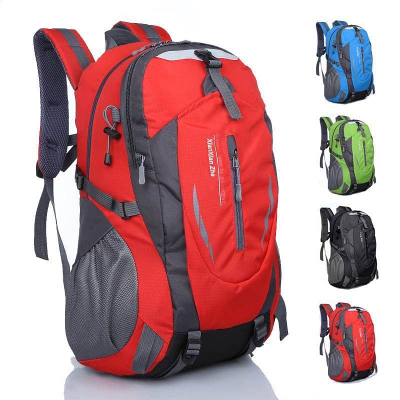 Saco de escalada ao ar livre 40L grande capacidade leve mochila de viagem das mulheres dos homens mochila à prova dwater
