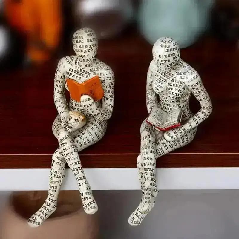 Leitura Mulher Resina Estátua Decoração De Mesa Ornamento Casa Sala Estar Quarto Escultura Ornamentos
