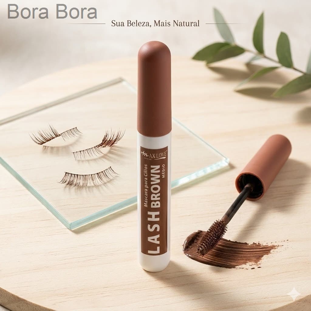(V)Máscara para Cílios Lash Brown Médio Max Love Marrom 5mLDGMD