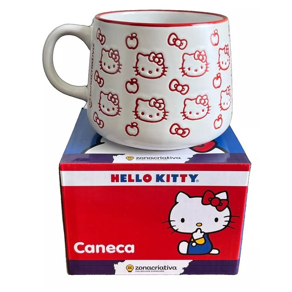 Caneca Moma Hello Kitty 500ml Cerâmica  Zona Criativa