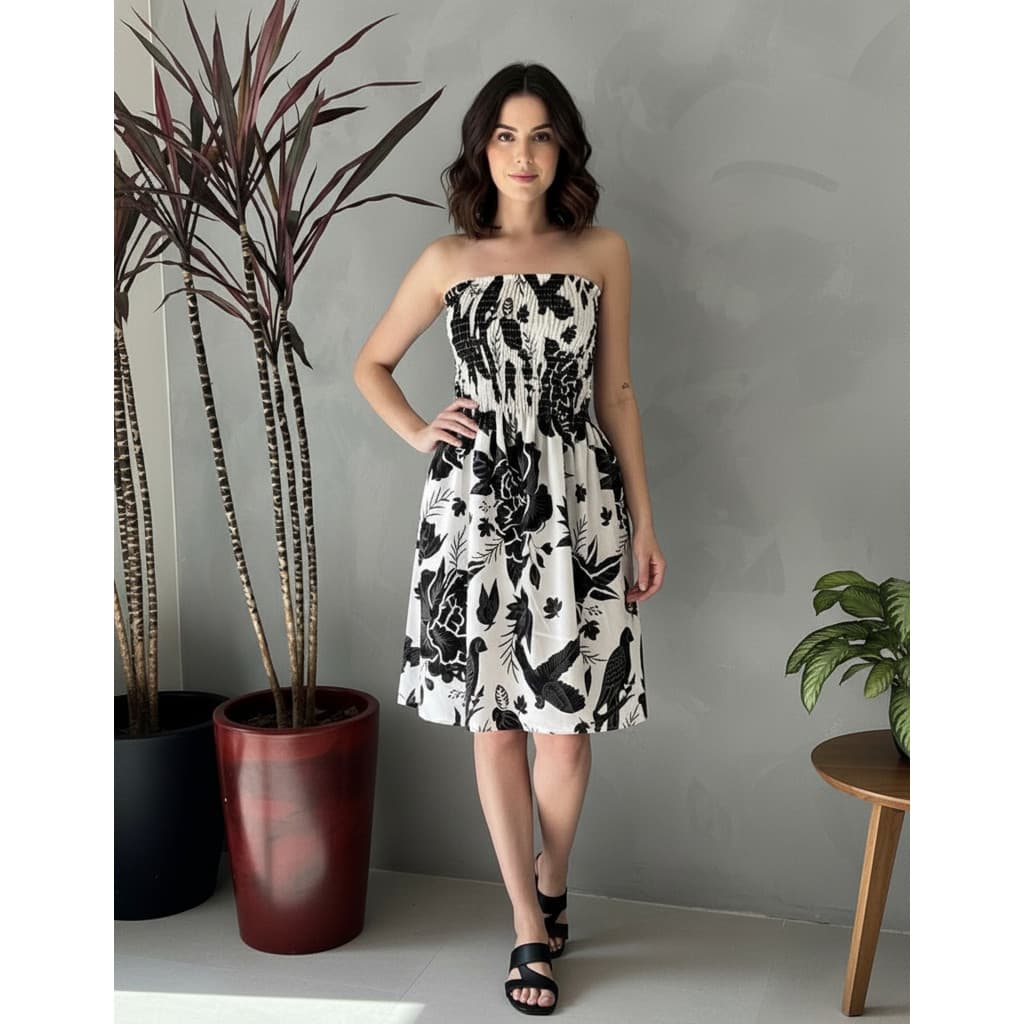 Vestido Feminino Soltinho Tomara Q Caia Estampado Inspiração