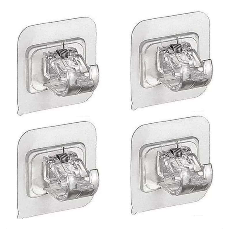 Kit 4 Suporte Cortina Varão Dupla Face adesivo GA-291 Promocao