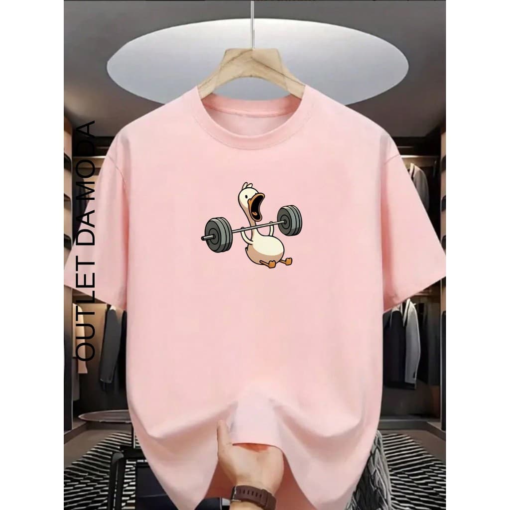 Camiseta Masculina Blusa Feminina Pato Academia Camisa homem 100% Algodão 30.1 Lançamento