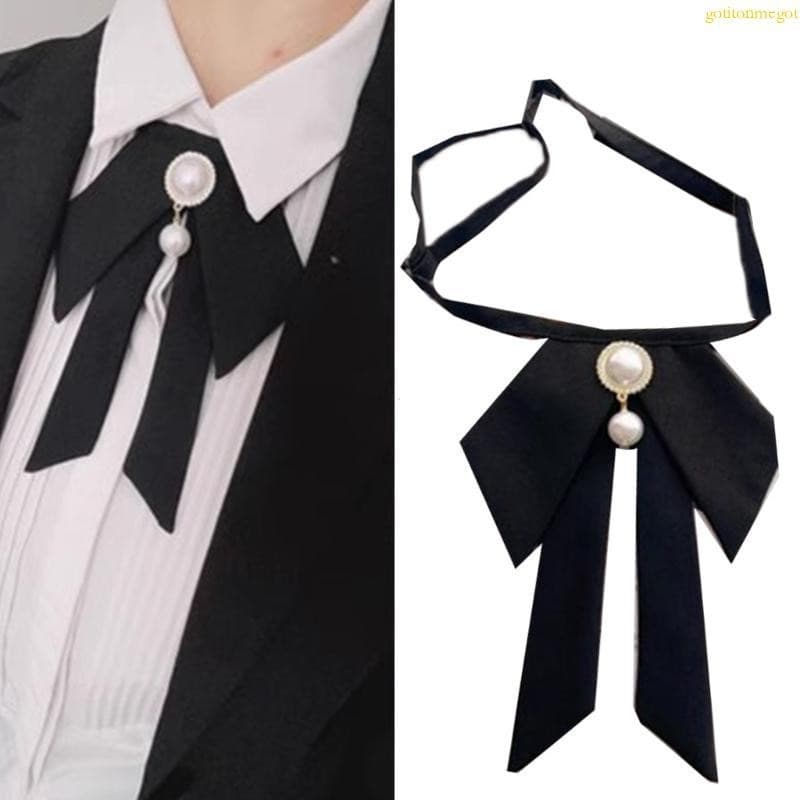 gotitonmegot Gravata Feminina Longa Pérola , Pré-Amarrada , Joia Para Camisa , Vestido