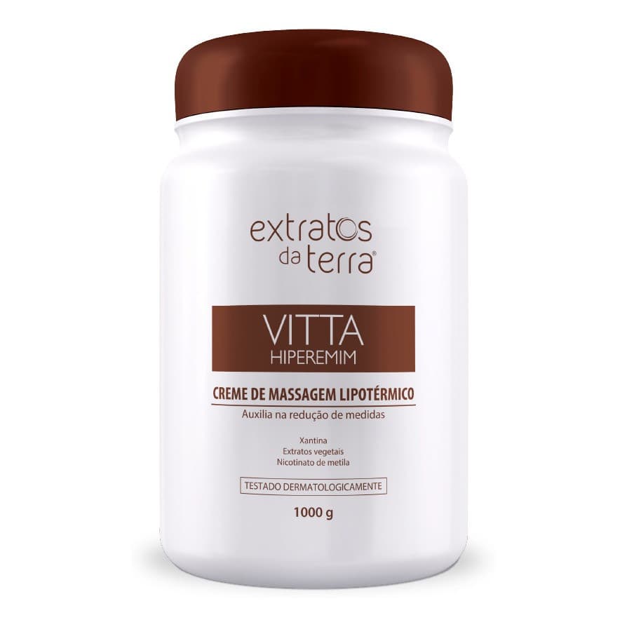 Creme De Massagem Vitta Hiperemim Lipotérmico Extratos Terra Pote Todos Tipos De Pele