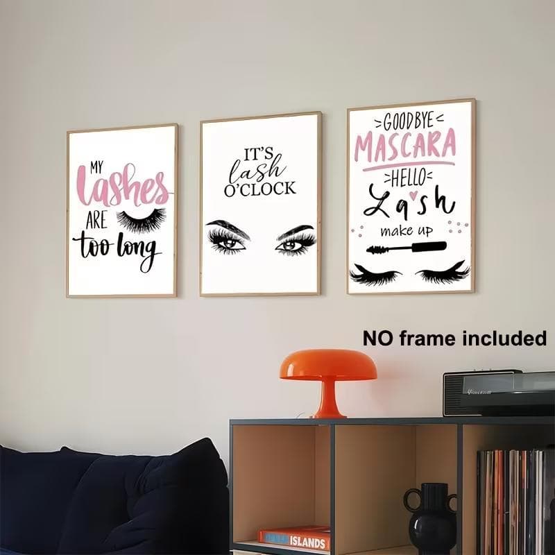 Quadro Decorativo Studio de Cílios - Lash Design e Frases Inspiradoras