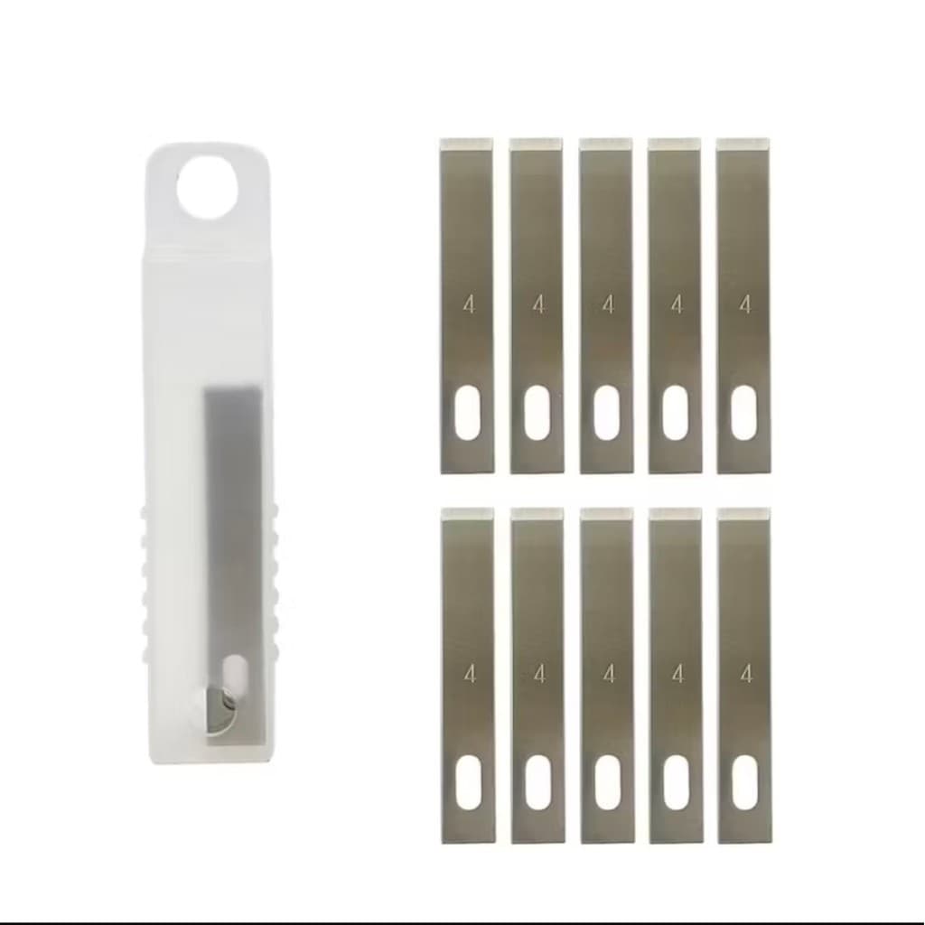 Kit 10 Lâmina Para Bisturi N°04 Estilete de Precisão Assistência Técnica