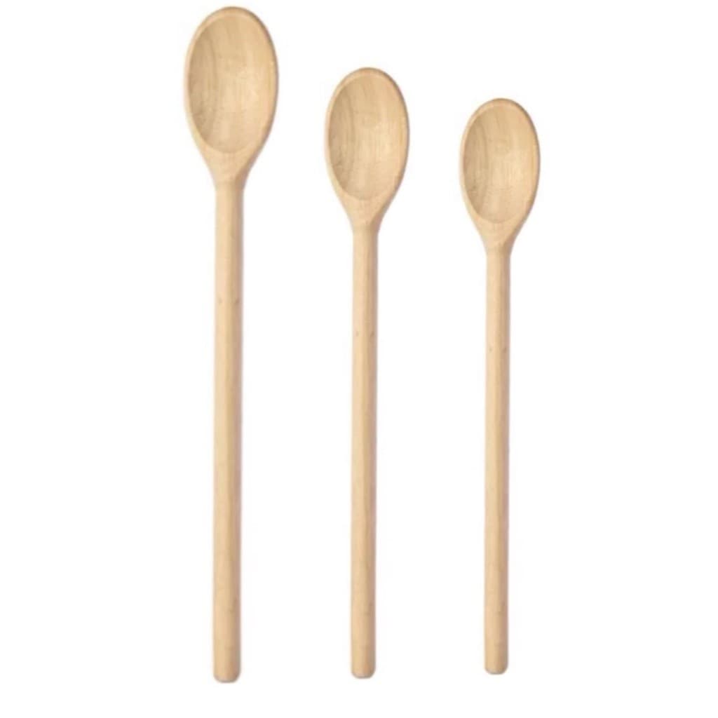 Colher de pau grande médio ou pequena para cozinha de madeira bambu cabo longo