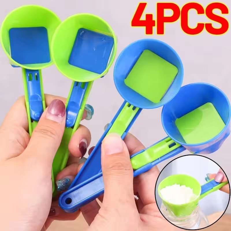 1-4pcs Colher De Medição De Plástico ABS Para Suplementos De Ginástica , Deslizante De Pó De Proteína Criativa | Design