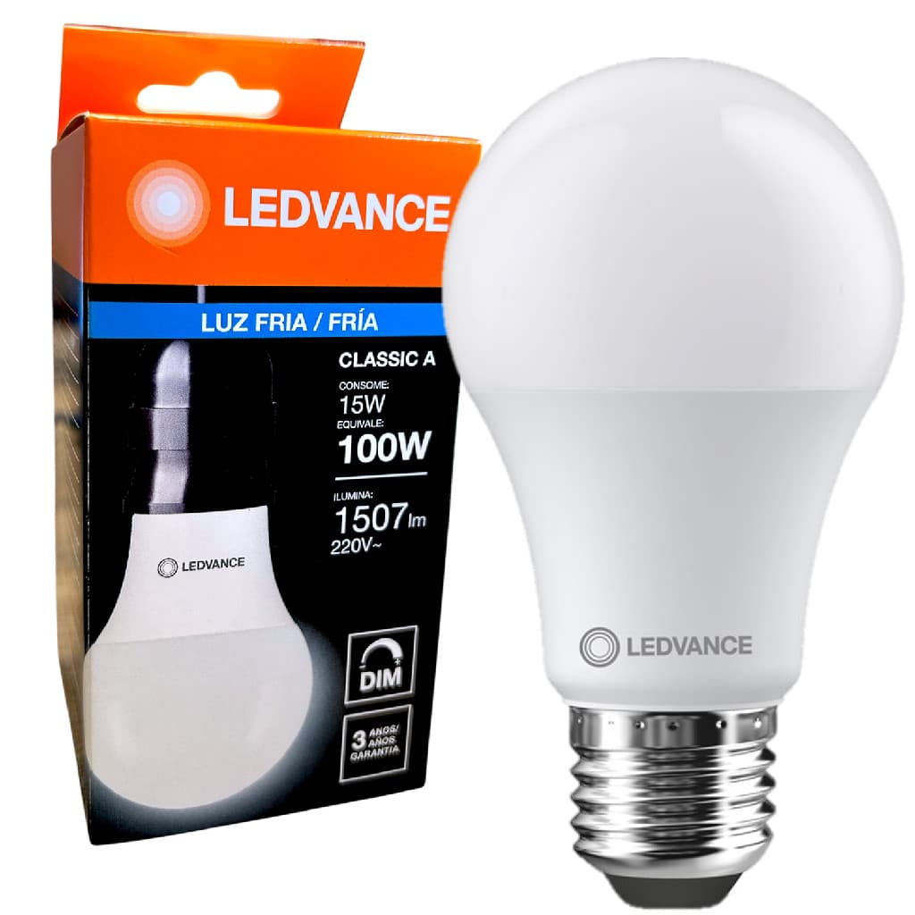 Lampada Led Bulbo 15W Dimerizavel Branca Fria 6500K 220V