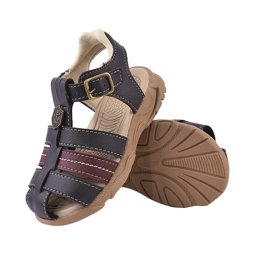 Sandalia Papete Couro Infantil Masculino Calçado Infantil Menino Bebe