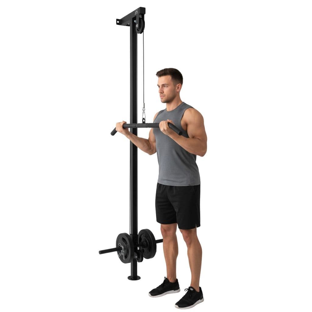 Crossover Fixo Polia Treino Academia Musculação Treino Casa Fitness Barra Brinde