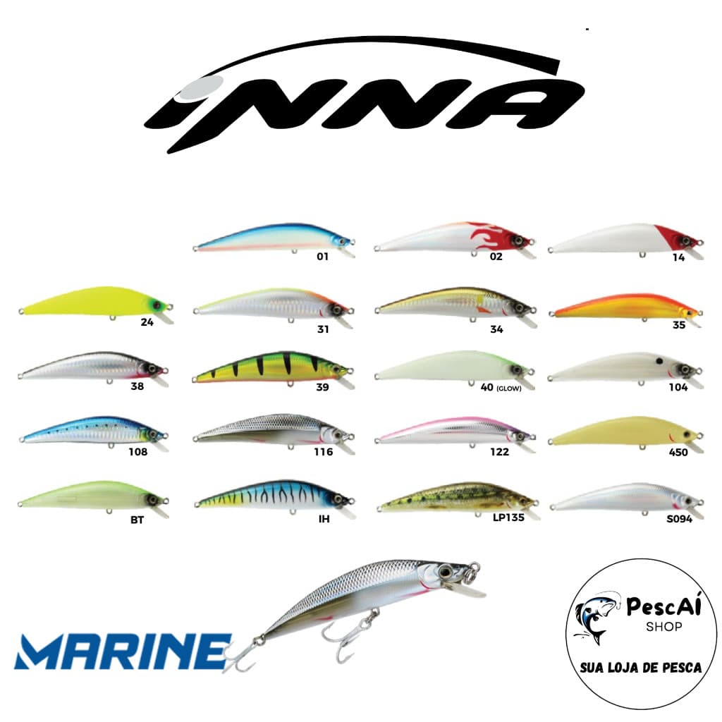 Isca Artificial - Marine Sports - Inna 90 - Meia Água - Floating - 9 cm - 16 g - Tucunaré