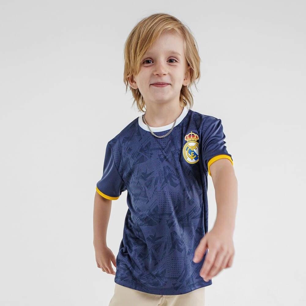 Camiseta Real Madrid King Infantil Marinho/Branco